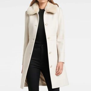 Jones NY Winter Coat Faux Fur Sz 10